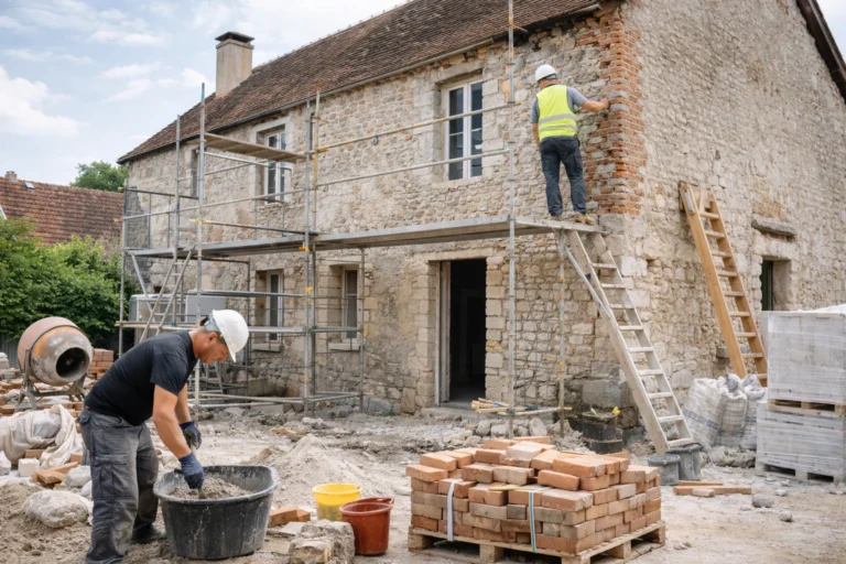 rénovation d’un bâtiment ancien avec travaux structurels